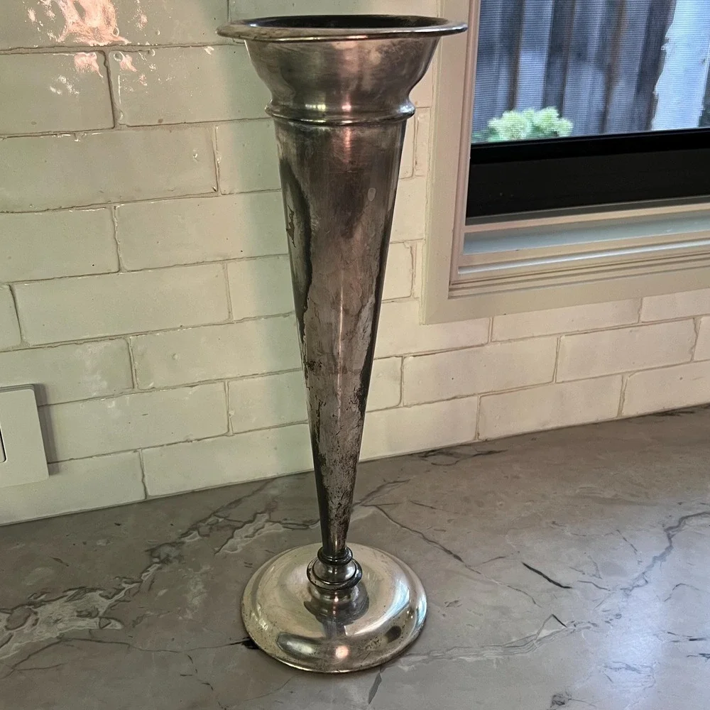 Vintage Reed & Barton Silver Plated Trumpet Bud Vase 5026 | Mid Century